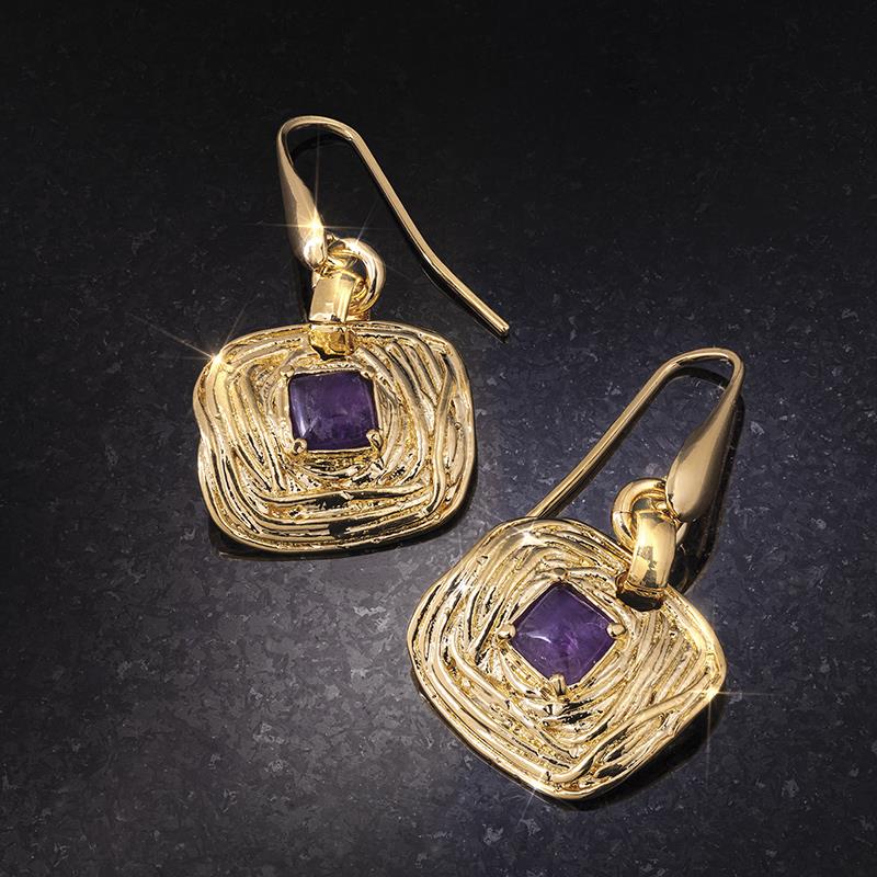 Evviva Italia Amethyst Earrings